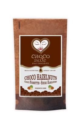 RAW lískové ořechy celé, v exkluzivné hořké RAW čokoládě 100g BIO