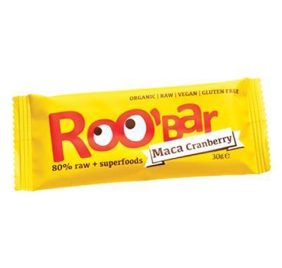 ROOBAR Datlová tyčinka maca a brusinka 30g BIO/RAW